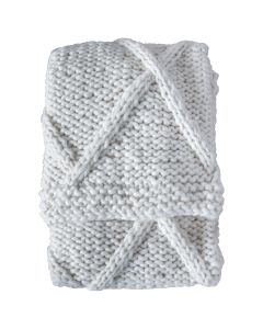 Cable Knit Diamond Throw Cream 1 30102023125700
