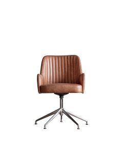 Curie Swivel Chair Vintage Brown Leather 1 31102023070359