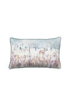 Countryside Snow Scene Deer Rectangle Cushion 1 31102023045348
