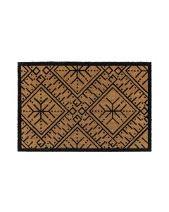 Ikat Black and Natural Coir Doormat 1 31102023043536