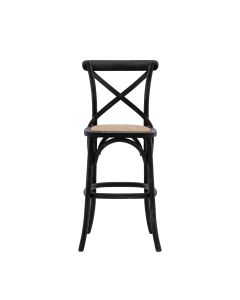 Cafe Stool Black with Rattan (2pk) 1 31102023185711