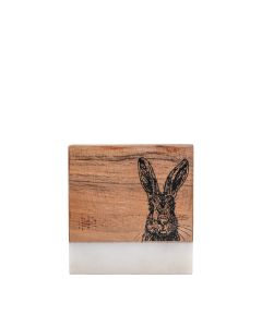 Hare Coasters White Marble Set of 4 1 07032023005621
