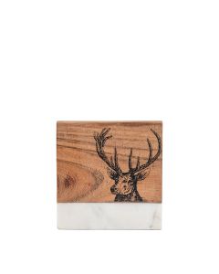 Stag Coasters White Marble Set of 4 1 07032023011449
