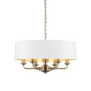Highclere 6 Pendant Light Antique Brass Short 1 03122025111136