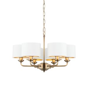 Highclere 6 Pendant Light Antique Brass Long 1 20012023005325