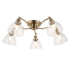 Hansen 5 Ceiling Light Antique Brass 1 03122025093920