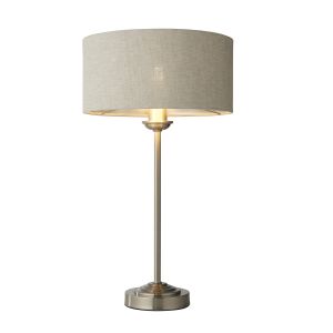 Highclere Table Light Chrome & Natural Linen 1 03122025102733