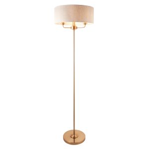 Highclere 3 Floor Lamp Vintage Brass 1 30102024155448