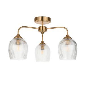 Ashcroft Ribbed Ceiling 3 Light Brushed Aged Brass 1 29102025005901