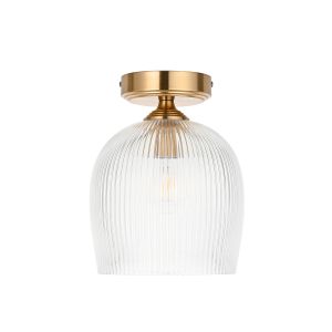 Ashcroft Ribbed Ceiling 1 Light Brushed Aged Brass 1 29102025010235