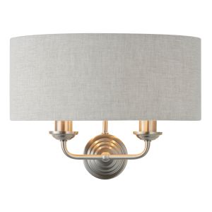 Highclere 2 Wall Light Chrome & Natural 1 03122025095958