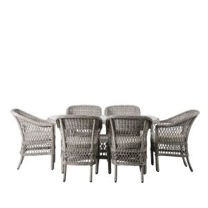 Menton 6 Seater Oval Dining Set Stone 1 15062026015041