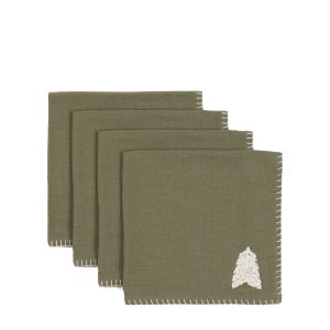 Woodland Embroidered Tree Napkins 4pk 1 21102026021439