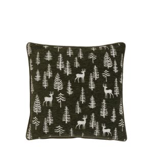 Woodland Stag Chenille Cushion 1 21102026032036