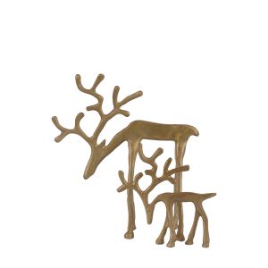 Woodland Set of 2 Metal Reindeer Gold 1 21102026025710
